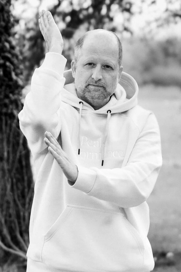 Christian Weidl in a Kung Fu stance
